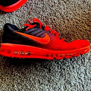 nike air max 2017 red athletic running shoes